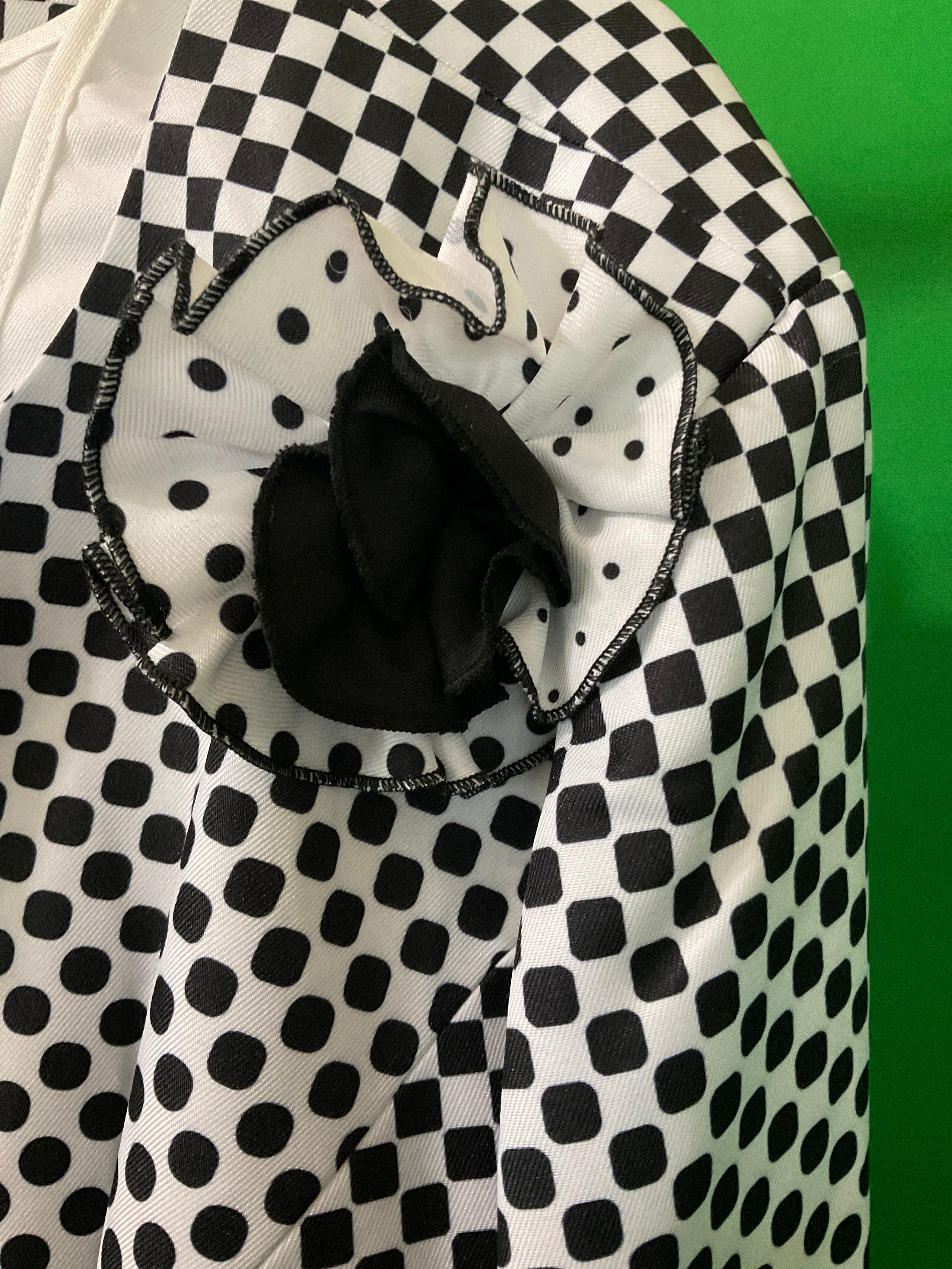 Bold & Sophisticated 3-Piece Polka Dot & Checkered Skirt Suit Set