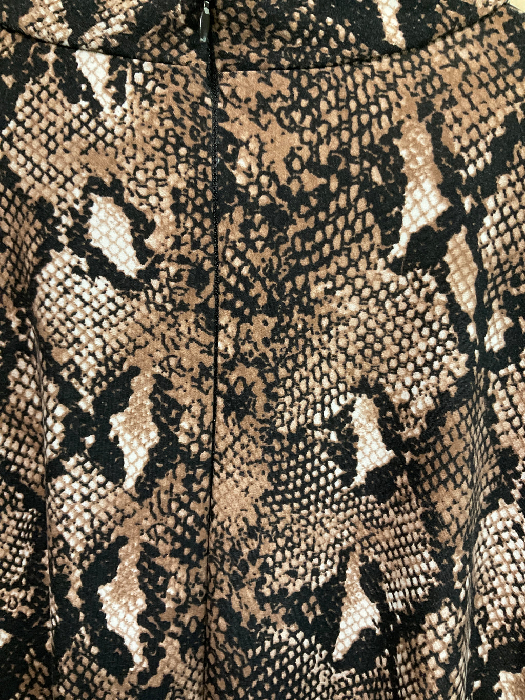 Fierce & Flowing Snakeskin High-Neck Midi