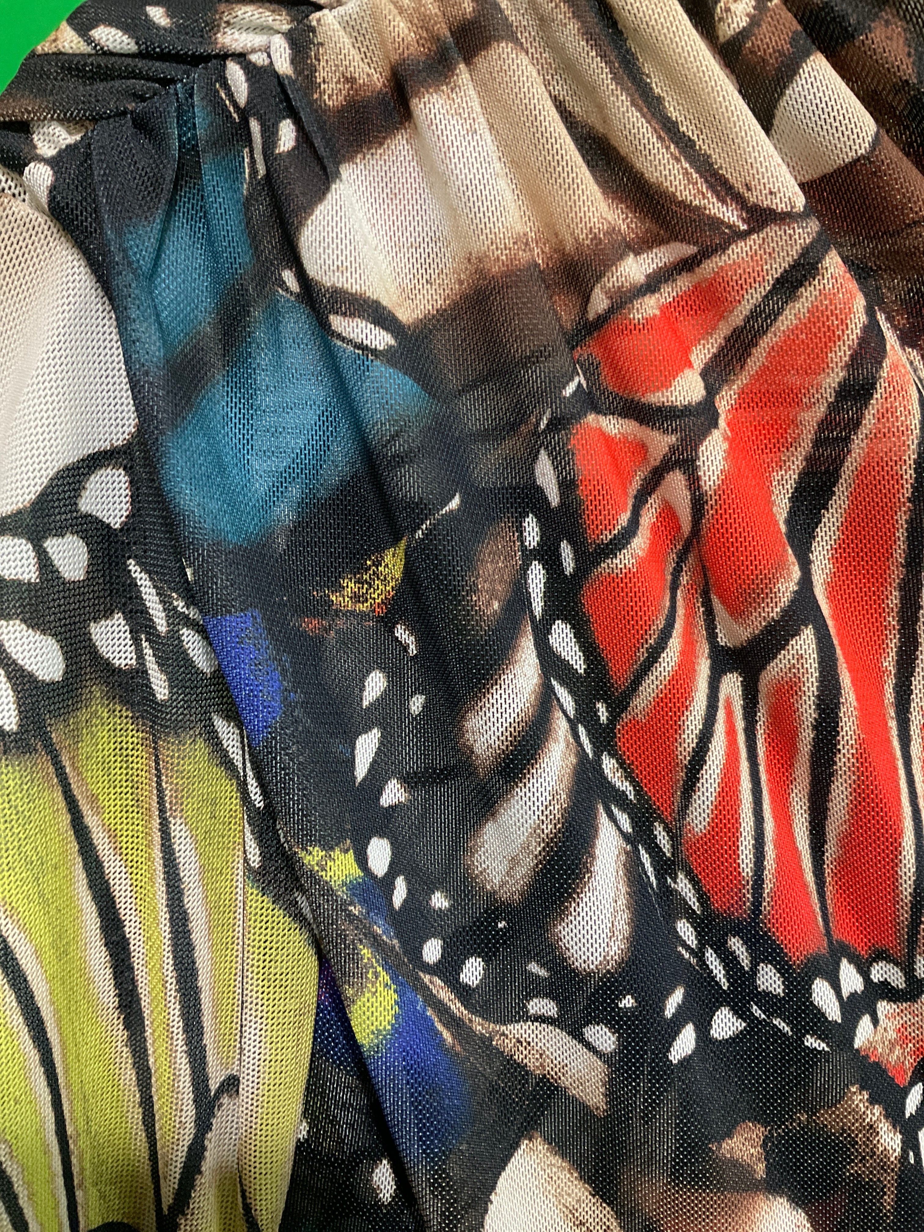 Ashley Graham Mesh Women's Plus Long Sleeve Butterfly Bodycon Dress