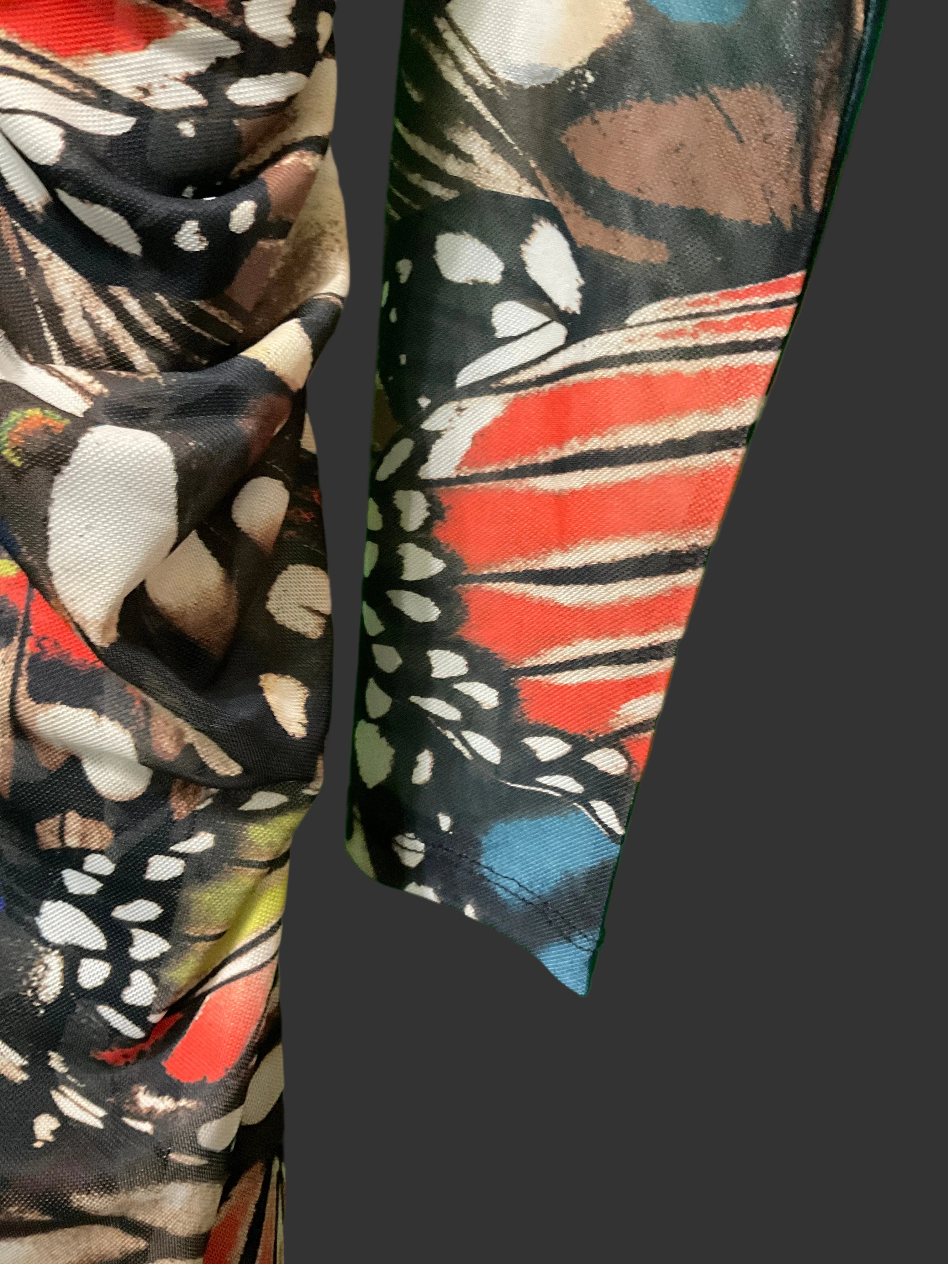 Ashley Graham Mesh Women's Plus Long Sleeve Butterfly Bodycon Dress