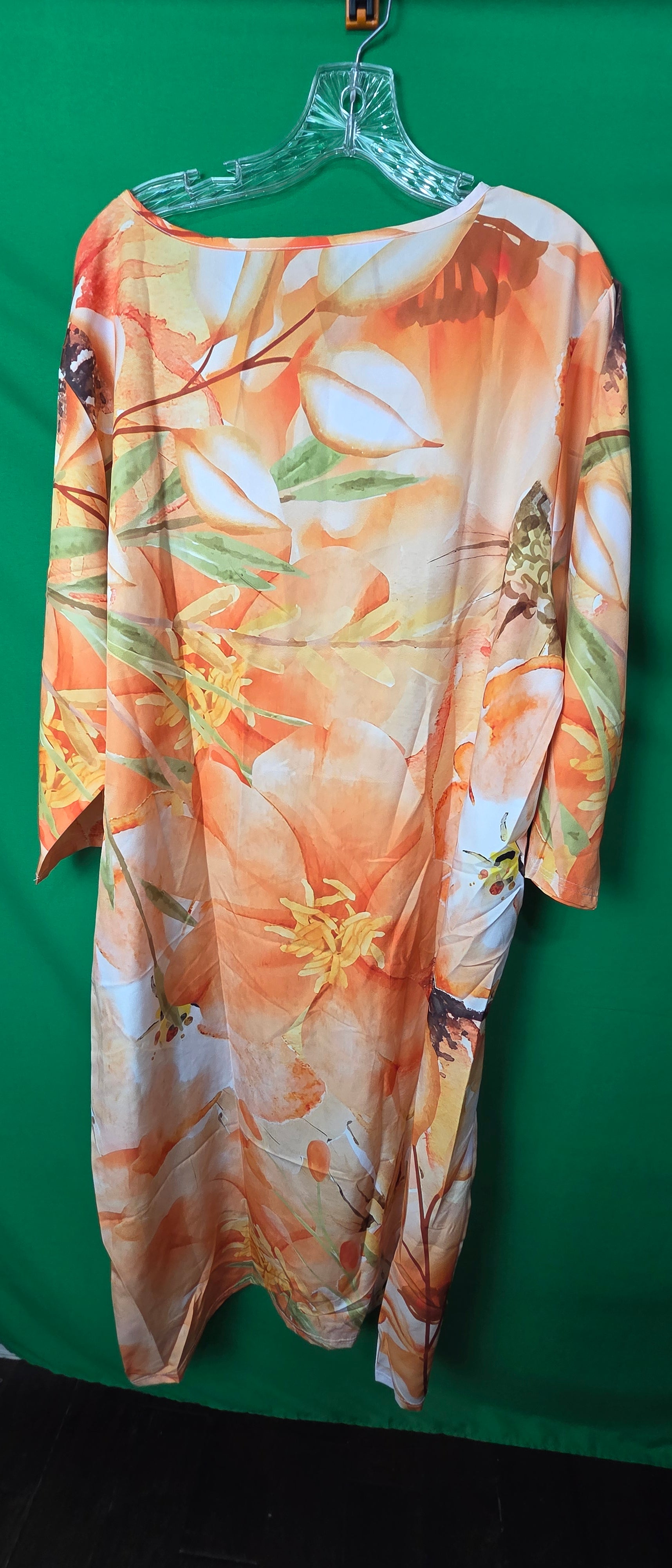 Vibrant Floral Watercolor Tunic Dress