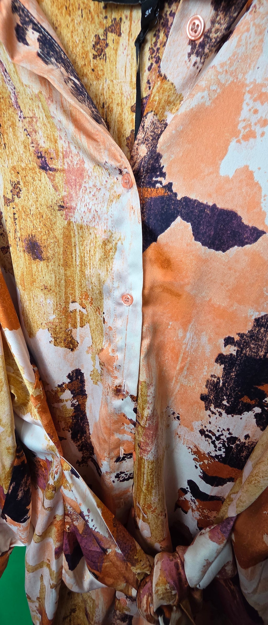 Nina Parker Abstract Print Tie-Front Shirt Dress