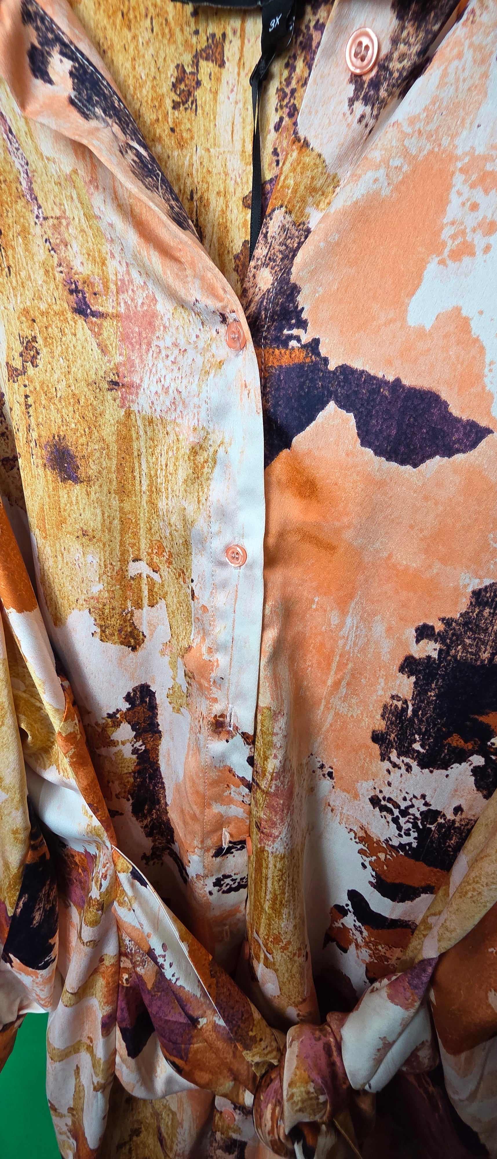 Nina Parker Abstract Print Tie-Front Shirt Dress