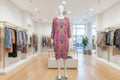 Colorful Bohemian Pink Floral Garden Party Dress