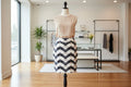 Mod Retro Chevron Diamond Print Skirt - High Waist Geometric Pencil