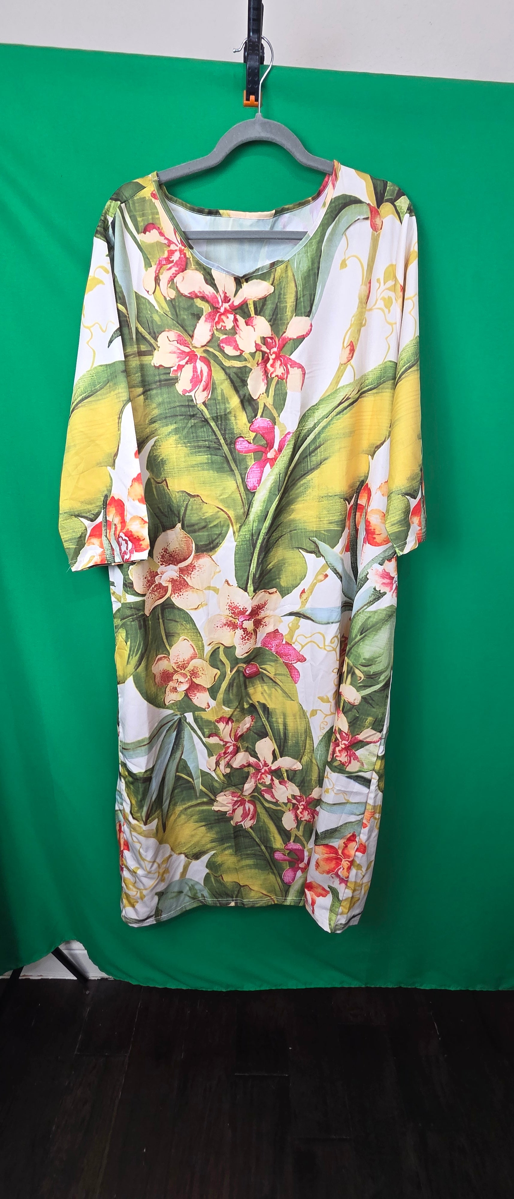 Tropical Floral Tunic Dress