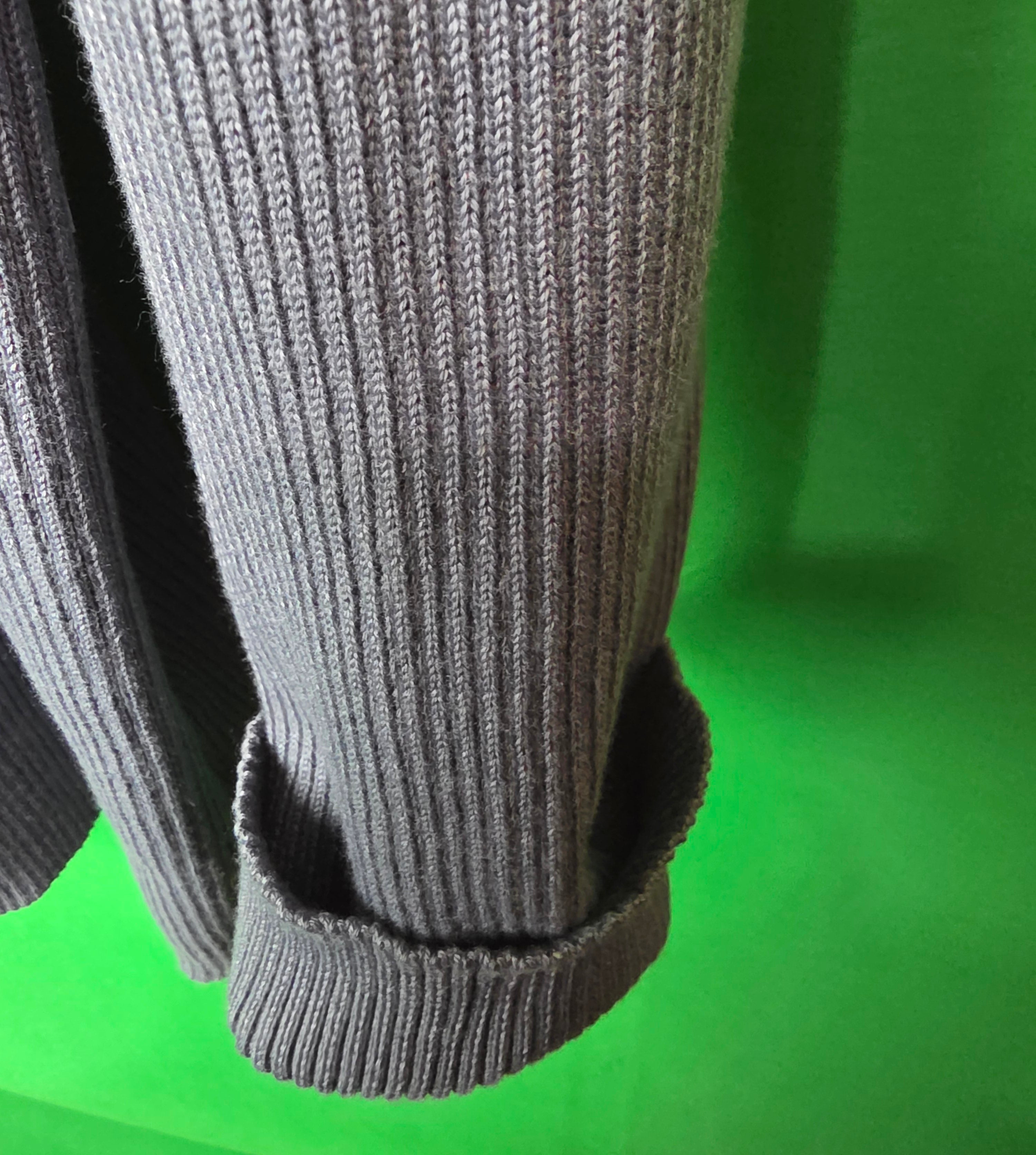 Chic Periwinkle Ribbed Knit Full-Zip Cardigan – Mock Neck Long Sleeve Sweater